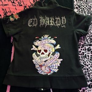 Ed Hardy Love Kills Slowly Zip Up Sweatshirt